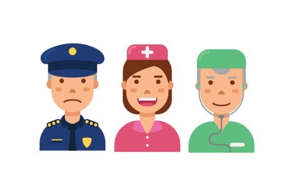 Avatar Doctor Nurse Police Icons & Graphics Review