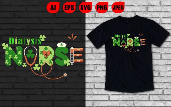 Dialysis Nurse St. Patrick’s Day Graphics & T-Shirt Designs