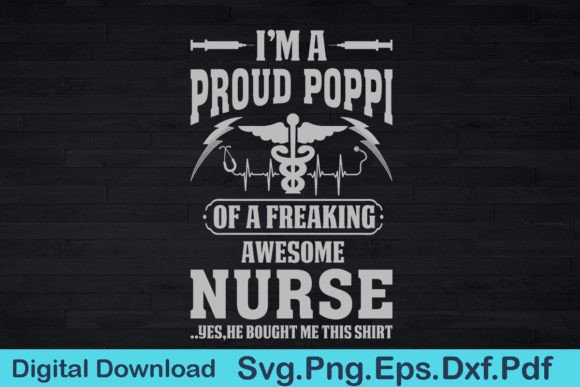 Funny Nurse Poppi Graphics & T-Shirt Designs