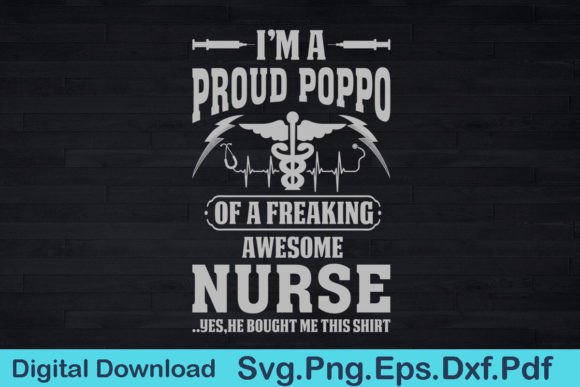 Funny Nurse Poppo Graphics for T-Shirt Designs