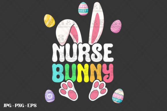Nurse Bunny Cute Easter Family Graphics & T-Shirt Designs