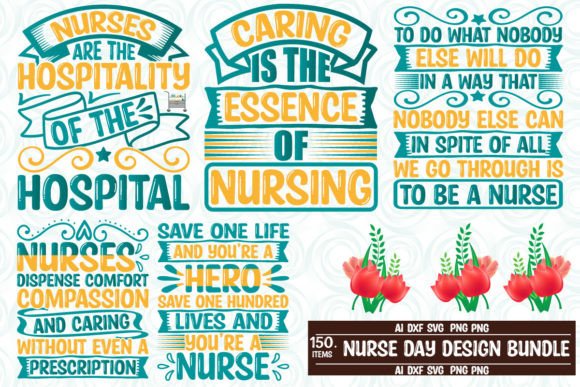 Nurse Design Bundle 20: Graphics for T-Shirt Designs