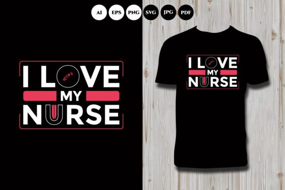Nurse Lettering T Shirt Graphics for T-Shirt Designs