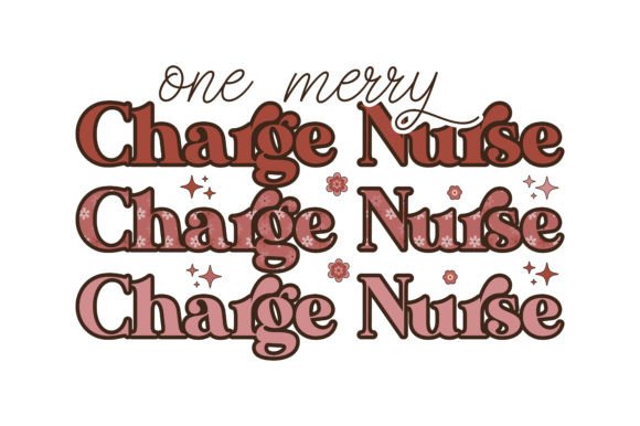 One Merry Charge Nurse Retro Christmas Graphics & T-Shirt Designs