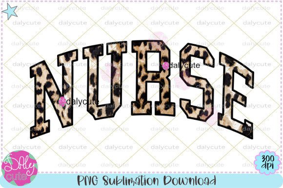 Retro Nurse Leopard Sublimation: Graphics & Illustrations