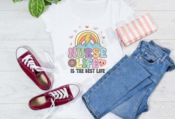 Retro Nurse PNG: Boho Graphics for T-Shirt Designs