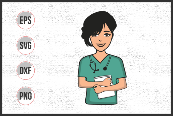 Reviewing the Nurse Vector Art Carton Illustration