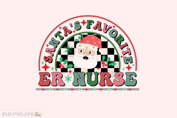 Santa s Favorite ER Nurse Graphics & T-Shirt Designs