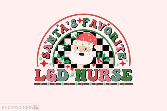 Santa's Favorite L D Nurse PNG for Graphics