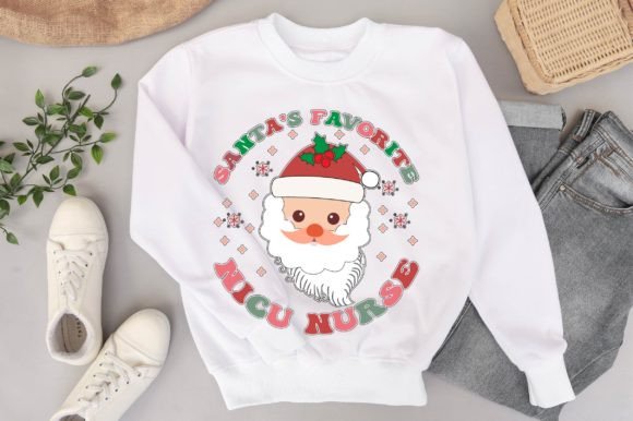 Santa's Favorite NICU Nurse Graphics for T-Shirt Designs