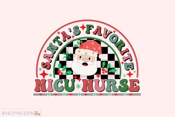 Santa's Favorite NICU Nurse Graphics & T-Shirt Designs