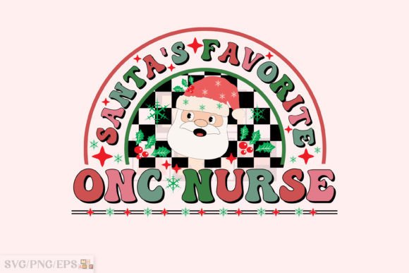 Santa's Favorite Onc Nurse Graphics for T-Shirt Designs