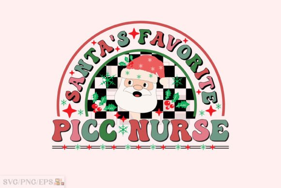 Santa s Favorite Picc Nurse Graphics for T-Shirt Designs